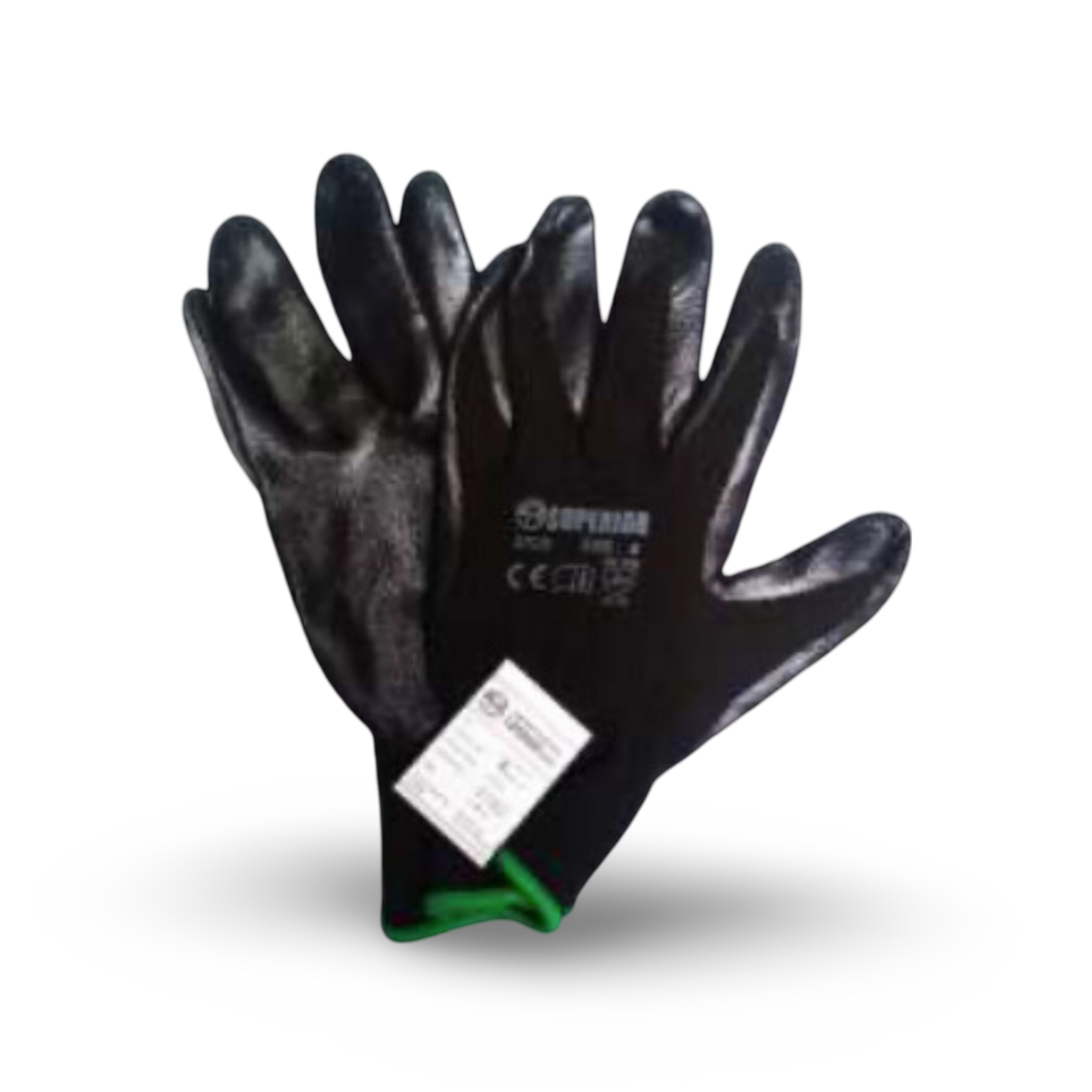 Guante Superior Nylon C/Capa Nitrilo Negro 8" Set x 10 - GSNN8