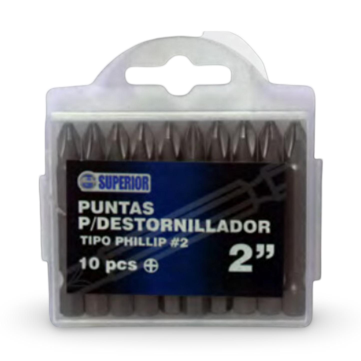Juego De Puntas 10 Piezas Philips #2 x 2" Superior - JP10P2