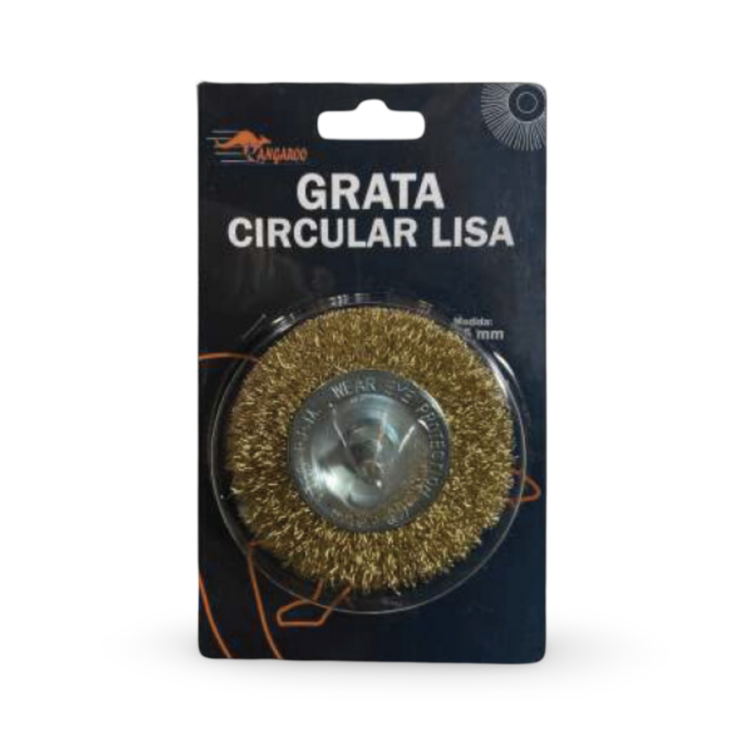 Grata Circular Lisa Bronce Con Espigo - 50mm Kangaroo - KANCEC50