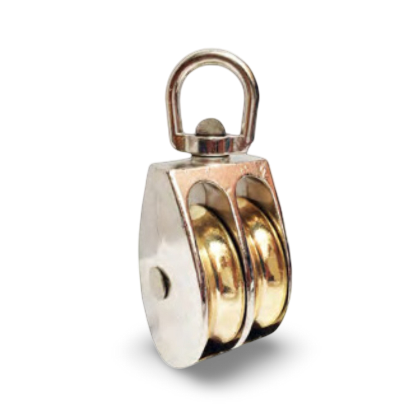 Polea Doble Galvanizada Con Pestillo 80 mm Superior - PDG80