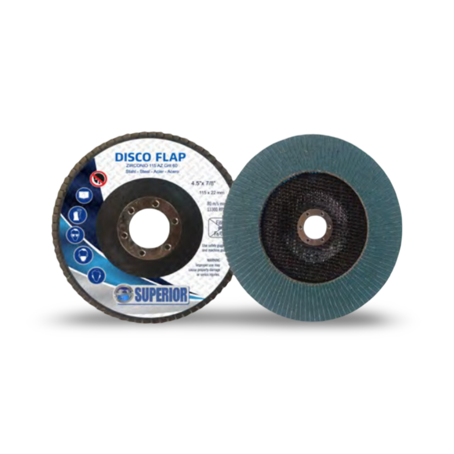 Disco Flap Zirconio 7" Grano 100" Superior - SDFZ7100