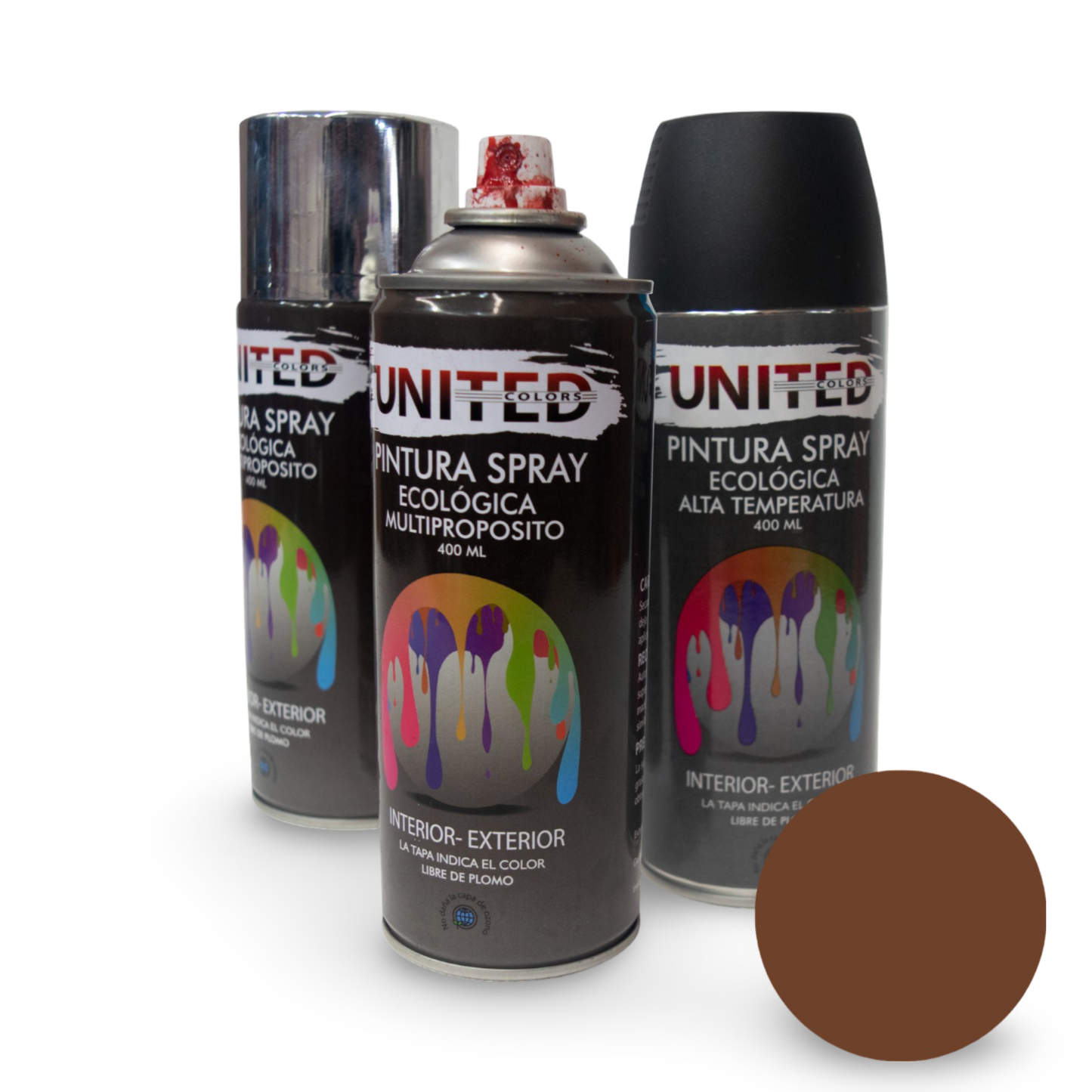 Pintura En Aerosol Cafe Brillante 400ml United - UTACFB