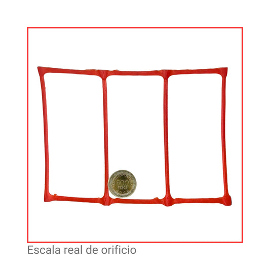 Malla Plástica Construcción H100cm Rollo 50mt Color Naranja