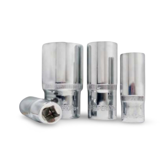 Copa 6pts Larga Cromo Vanadio 1/2" x 1" Set x 3 - C6CPL121