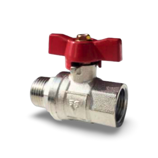 Válvula De Bola Tipo Pesado M/Mariposa M x H 1/2" Vizzo Veroni - CASVPMMH12
