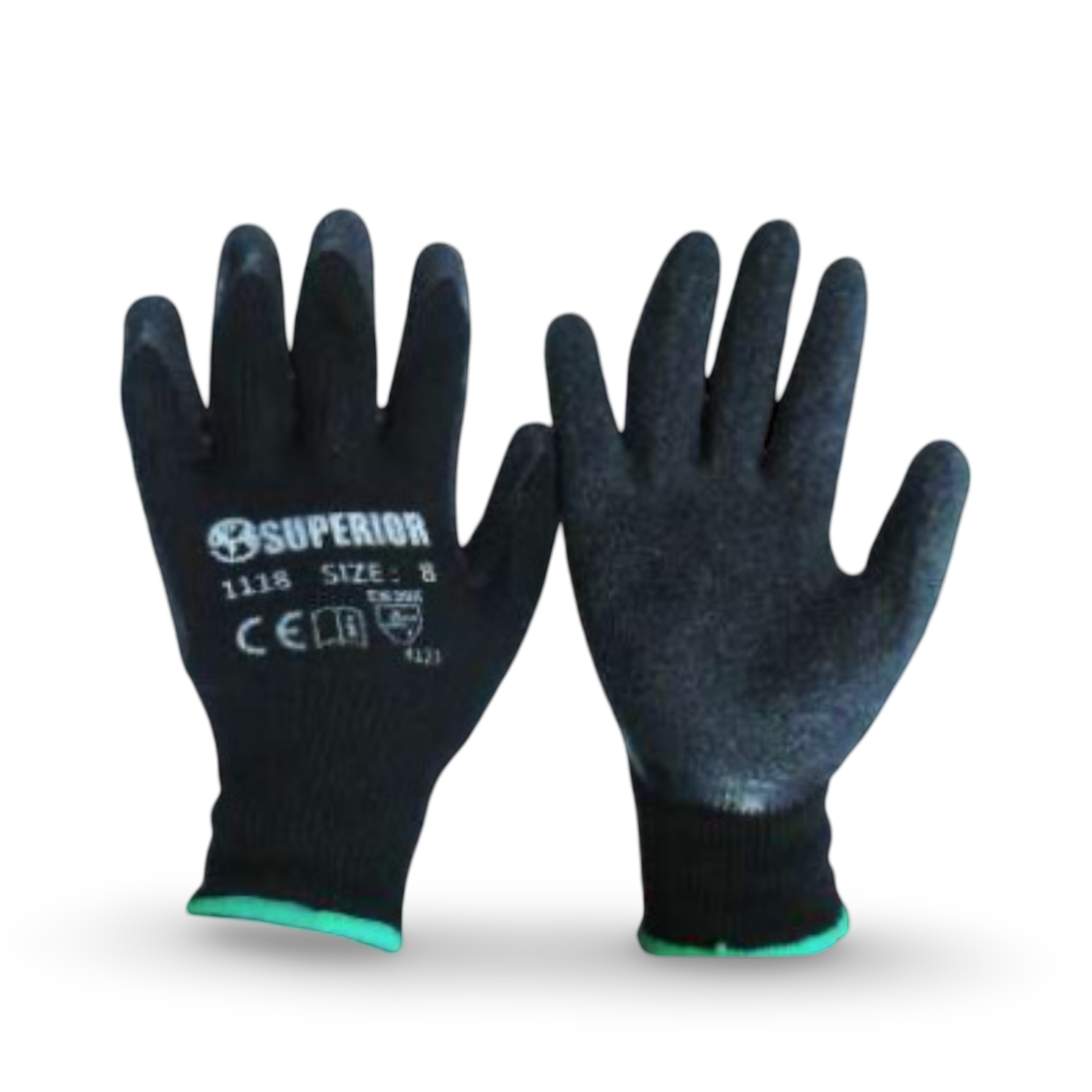 Guante Superior Nylon Negro C/Capa Latex 7" Set x 10 - GSLN7