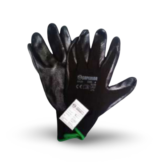Guante Superior Nylon C/Capa Nitrilo Negro 8" Set x 10 - GSNN8