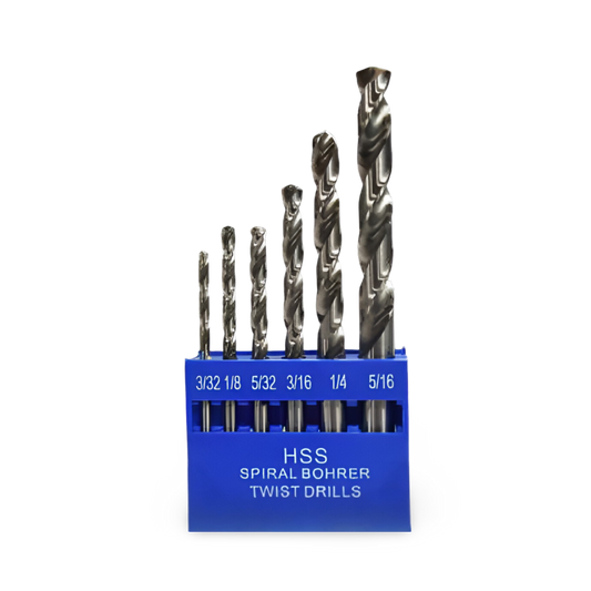 Juego Brocas 3/32" a 5/16" X6  Piezas  HSS DIN338  - JBS6P