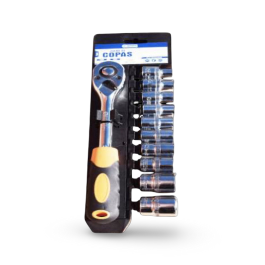 Juego De Copas 11  Piezas  6PTZ C/1/2" Cromo Vanadio 10 MM - 24 MM Superior - JCM1112