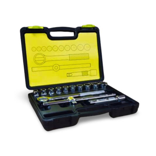 Juego De Copas 17  Piezas  6PTZ C/1/2" Cromo Vanadio 5/16" - 1" Superior - JCP1712