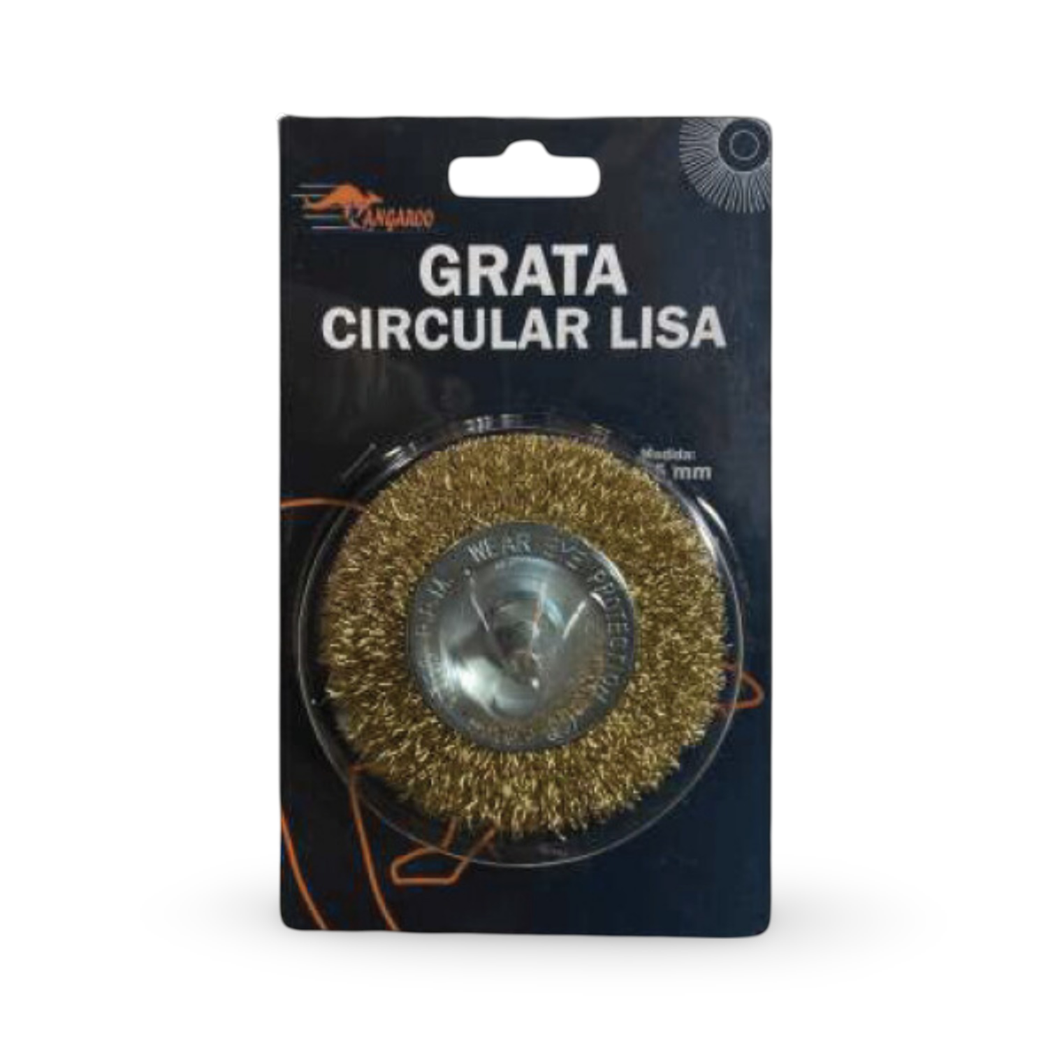Grata Circular Lisa Bronce Con Espigo - 50mm Kangaroo - KANCEC50