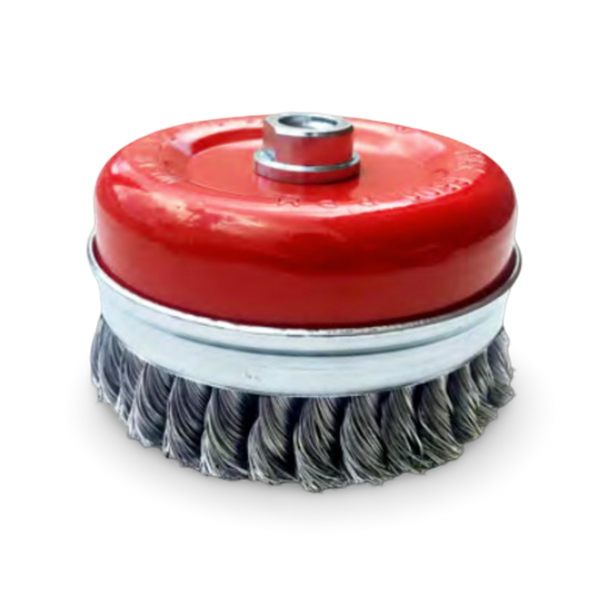 Grata Copa Trenzada Acero Con Anillo M-Rosca 3" Kangaroo - KANCTMA3