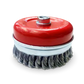 Grata Copa Trenzada Acero Con Anillo M-Rosca 4" Kangaroo - KANCTMA4