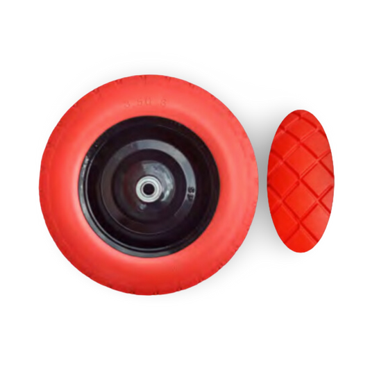 Llanta Roja Para Carretilla Antipinchazo 400-8 Superior - LSCAR4008