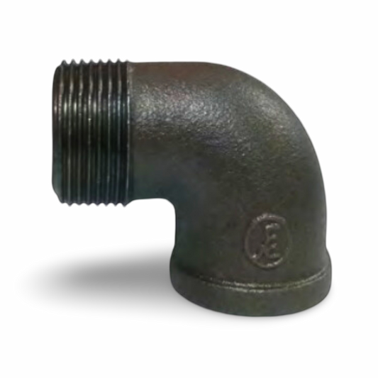 Codo Calle Acero Negro 1/4" Superior - NCC14