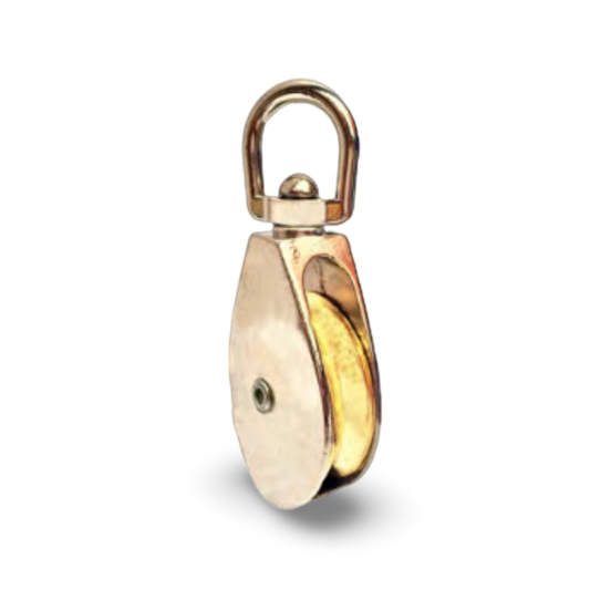 Polea Sencilla Galvanizada Con Pestillo 150 mm Superior - PSG150