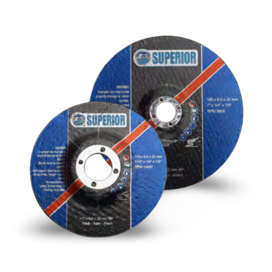Disco pulir centro deprimido 4-1/2"x1/4"Inoxidable Set x 6 - SUPDP412