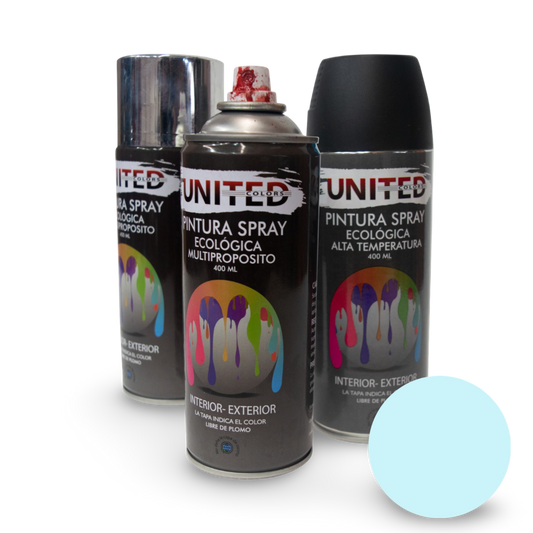 Pintura En Aerosol Azul Celeste Brillante 400ml United - UTAACB