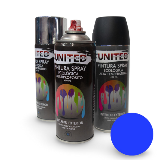 Pintura En Aerosol Azul Brillante 400ml United - UTAAZB