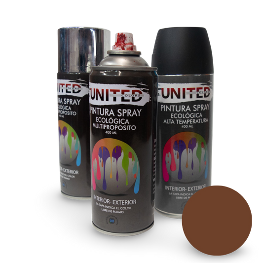 Pintura En Aerosol Cafe Brillante 400ml United - UTACFB