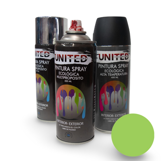 Pintura En Aerosol Verde Fresco 400ml United - UTAVFRB