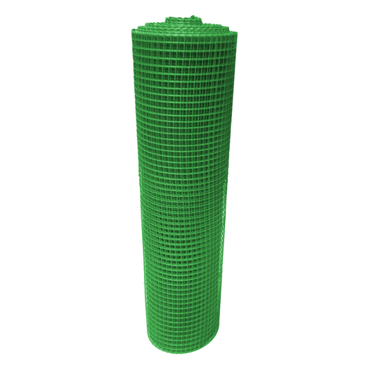 Malla Plástica Multiusos 12mmX12mm H100cm Rollo 30mt Color Verde